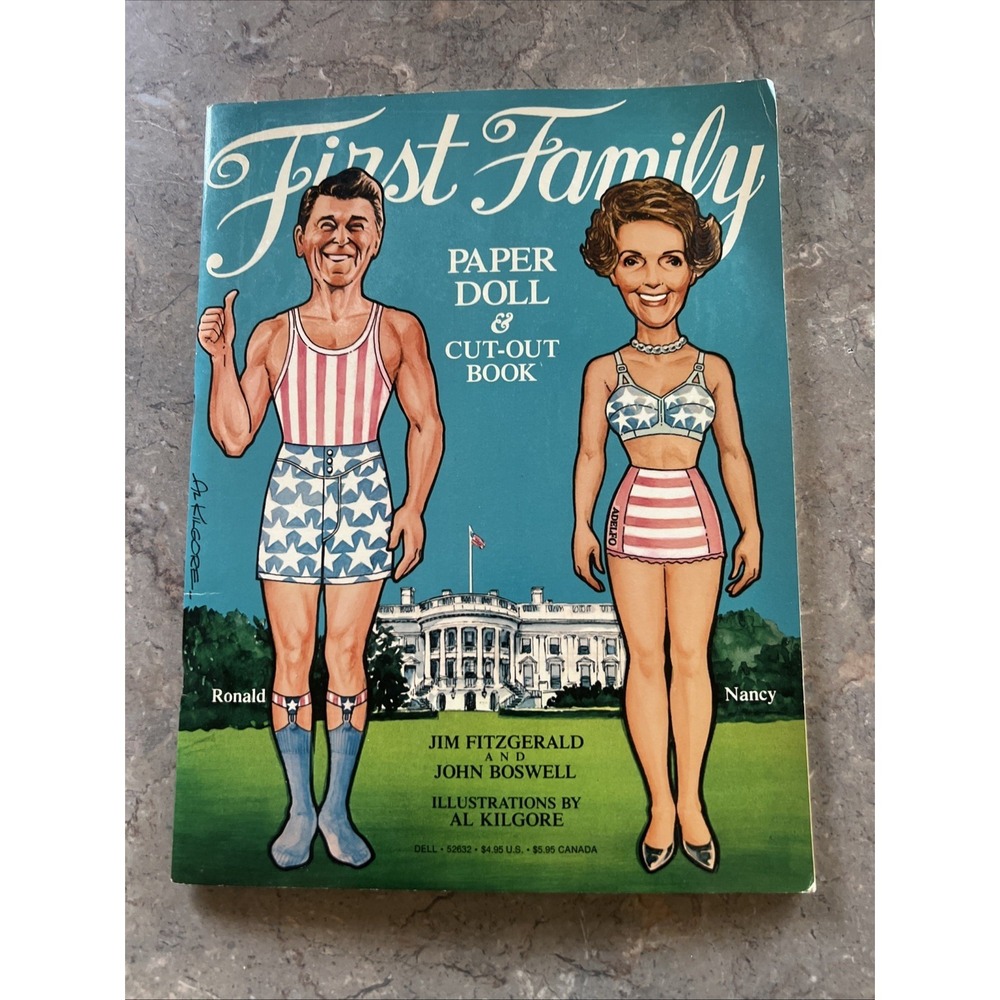 Vintage 1981 First Family Paper Doll & Cut Out Book Formal President  Raegan